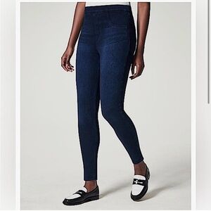 Spanx Jean-ish Pull-On‎ Ankle Jean Leggings Pants, Dark Wash Blue, Size M
